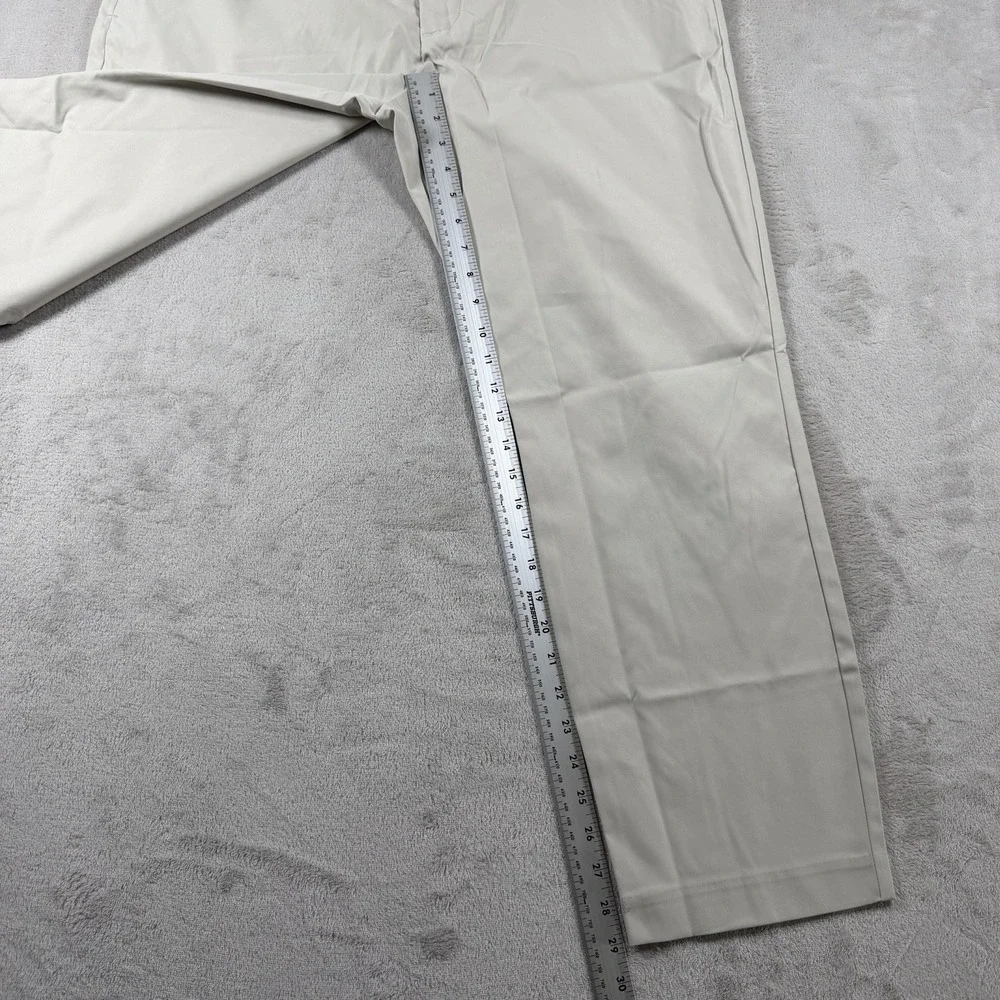Banana Republic Mens Commuter Flex Pants Tan 38x29 Stretch Slim Fit Work